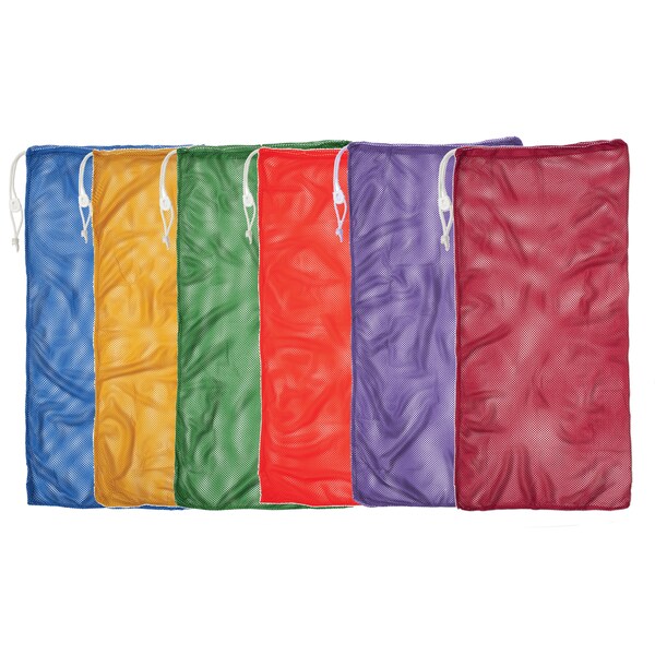 Champion Sports Mesh Equipment Bag, 24in x 48in, Assorted Colors, PK6 - MB22SET