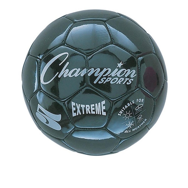 Champion Sports 5 Size Extreme Series Soccer Ball - Black - CHSEX5BK