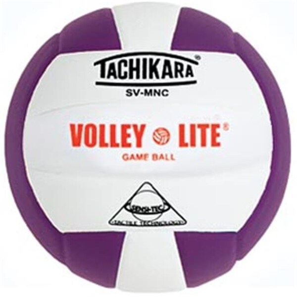 Tachikara Tachikara SVMNC.PRW Volley-Lite Volleyball - Purple-White - SVMNC.PRW