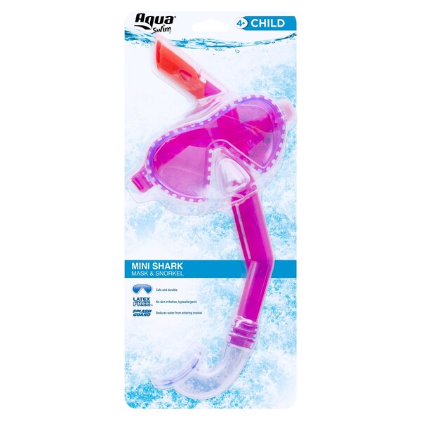 Aqua Leisure Aqua Swim Mini Shark Assorted Child Mask/Snorkel - AQK1597