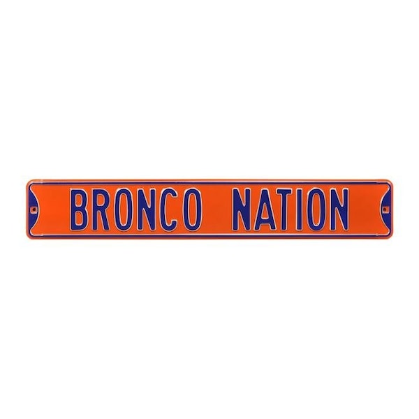 Authentic Street Signs Authentic Street Signs 70259 Bronco Nation - Boise State Street Sign - 70259