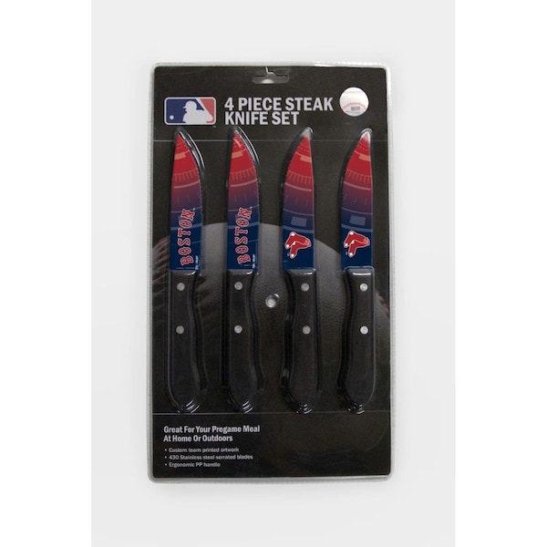 The Sports Vault Boston Red Sox Knife Set - Steak - 4 Pack - TH51651