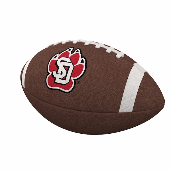 Logo Brands South Dakota Team Stripe Official-Size Composite Football - 338-93FC-1