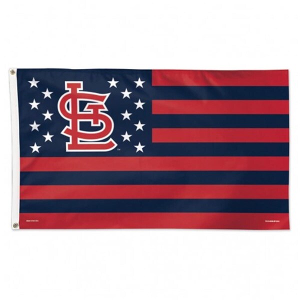 Wincraft St.Louis Cardinals Flag 3x5 Deluxe Style Stars and Stripes Design - 3208502507
