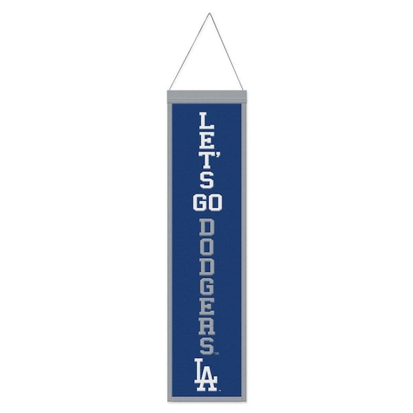 Wraft Fanatics 8 x 32 in. Heritage Slogan Design Los Angeles Dodgers Wool Banner - 9416647746