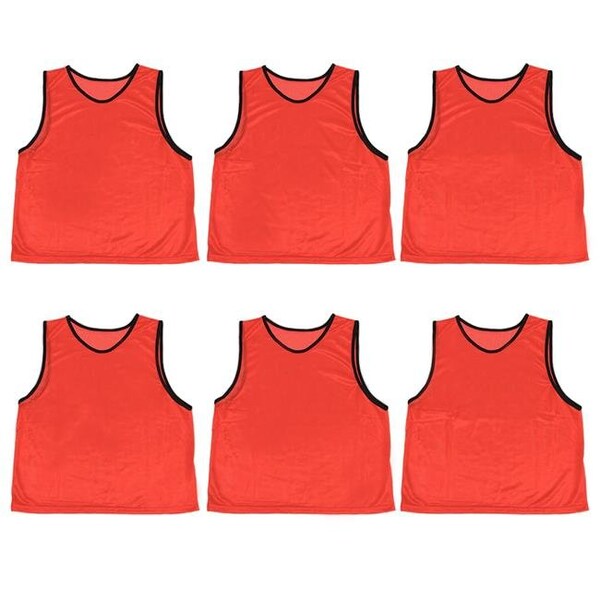 Bookazine Adult Scrimmage Pinnies; Red - Pack of 6 - TI204052