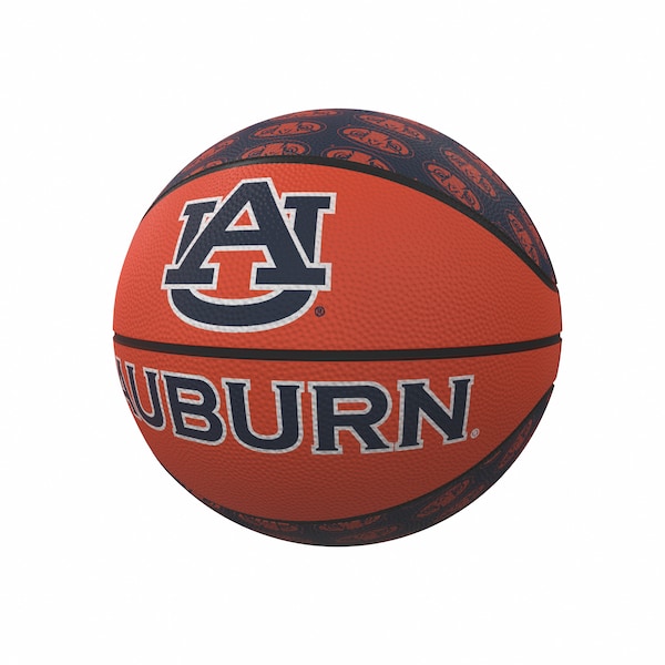Logo Brands Auburn Repeating Logo Mini-Size Rubber Basketball - 110-91MR-1