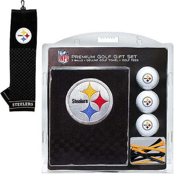 Team Golf Team Golf 32420 Pittsburgh Steelers Embroidered Towel Gift Set - 32420