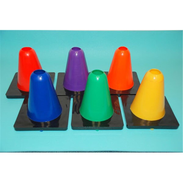 Everrich Industries 6 Inch Vinyl Cone with Square Base, 6PK - EVB-0028