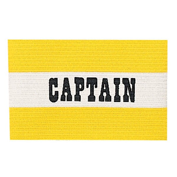 Champion Sports Youth Captain Arm Band, Yellow & White - CYPYL
