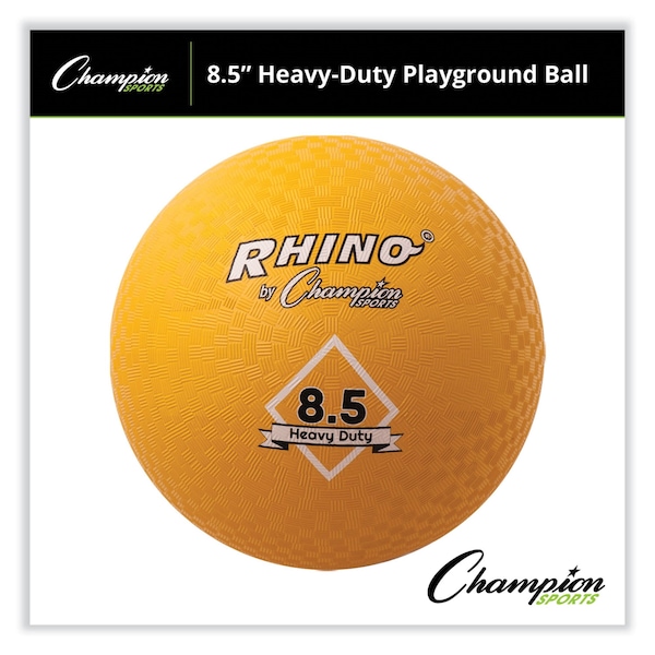 Champion Sports Heavy Duty Playground Ball, 8.5 in. Diameter, Yellow - PG85HD