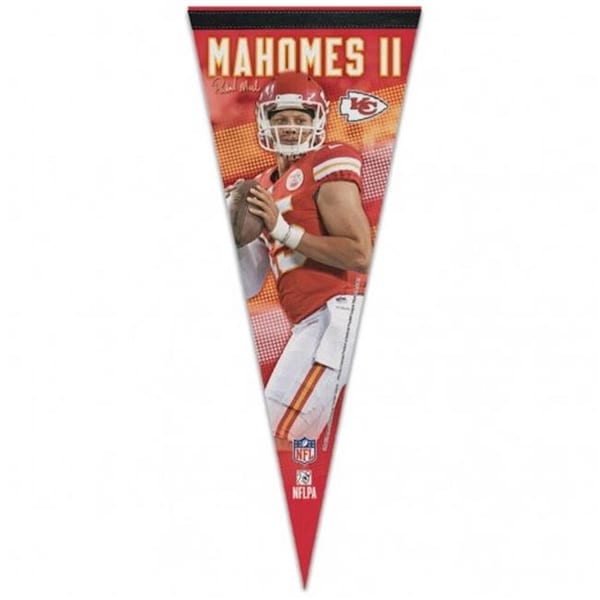 Wincraft Wincraft 3208576262 Kansas City Chiefs Premium Style Patrick Mahomes II Design Pennant - 12 x 30 in. - 3208576262