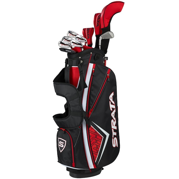 Callaway Strata Plus 14 Piece Men's Complete Set, Right Hand/Red/Men's Flex - 4PKR190714067
