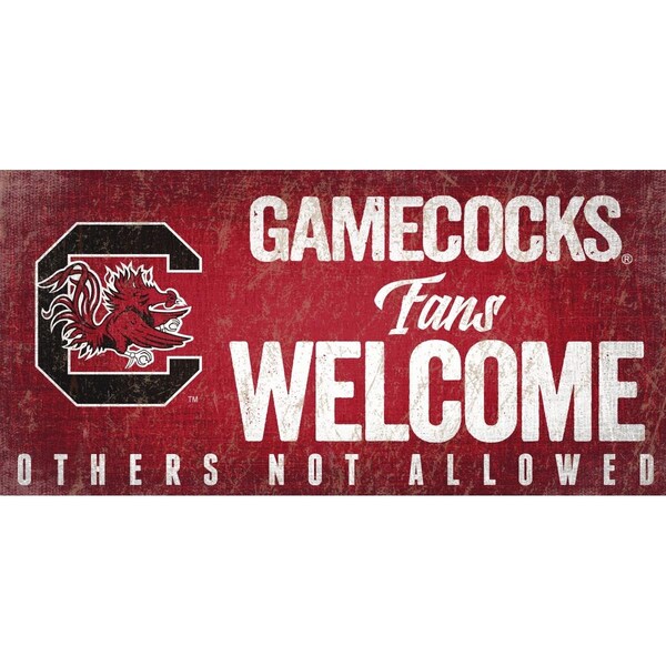 Fan Creations South Carolina Gamecocks Wood Sign Fans Welcome 12x6 - 7846014569