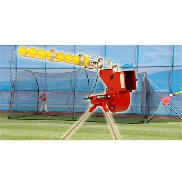 Heater Heater HTRCMB899 Combo Pitching Machine And 24 xtender Batting Cage - HTRCMB899
