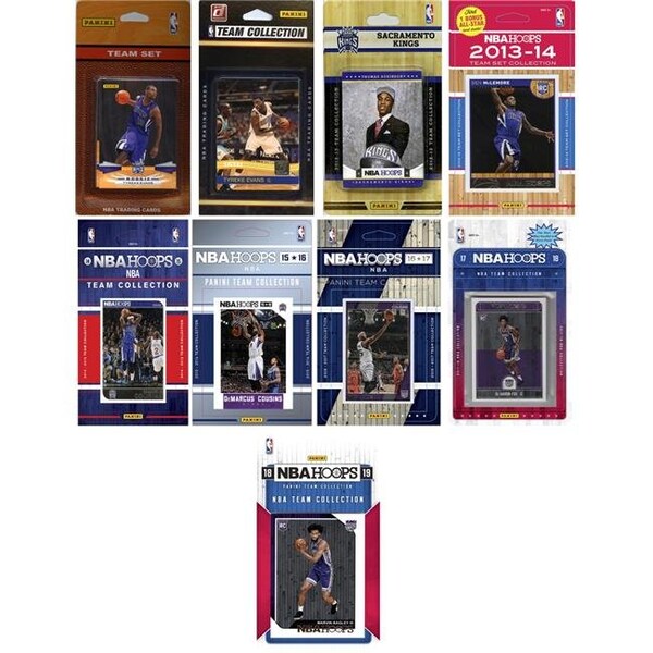 Williams & Son Saw & Supply C&I Collectables SACKING918TS NBA Sacramento Kings 9 Different Licensed Trading Card Team Sets - SACKING918TS