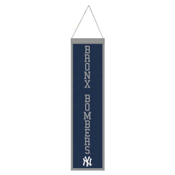 Tokens 8 x 32 in. MLB Heritage Slogan Design New York Yankees Wool Banner - TO3351941