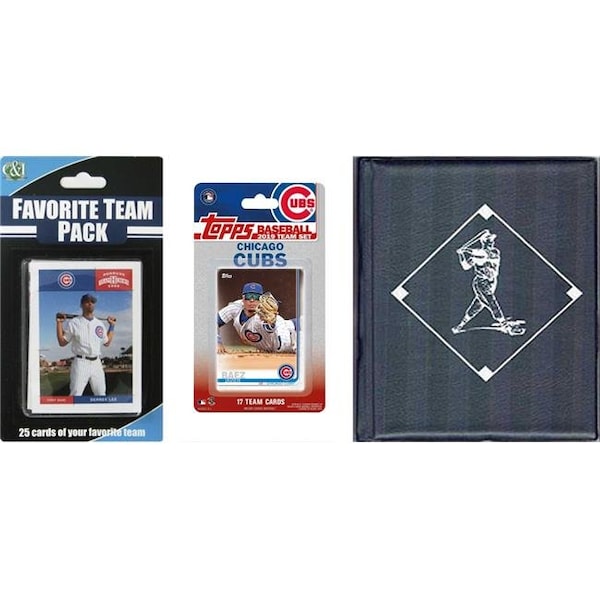 Williams & Son Saw & Supply C&I Collectables 2019CUBSTSC MLB Chicago Cubs Licensed 2019 Topps Team Set & Favorite Player Trading Cards Plus Storage Album - 2019CUBSTSC