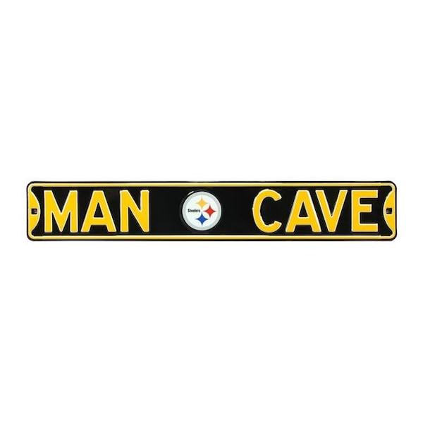 Authentic Street Signs Authentic Street Signs 35093 Pittsburgh Steelers Man Cave Street Sign - 35093