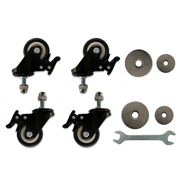 Trapski Caster Wheel Kit for Ski/Snowboard Rack, Black - TRAPSKI-WHEEL-BLK