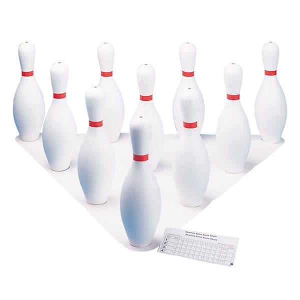 Perfectpitch Plastic Bowling Pin Set, White, 10PK - PE197504