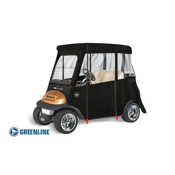 Eevelle Greenline 2 Passenger Drivable Golf Cart Enclosure - Jet Black - GLECCB02