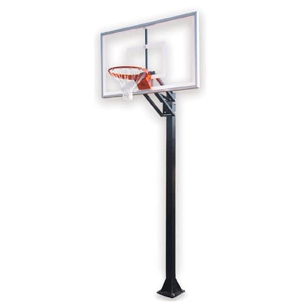 First Team First Team Champ Select-BP Steel-Acrylic In Ground Adjustable Basketball System; Black - CHAMP SELECT-BP-BK