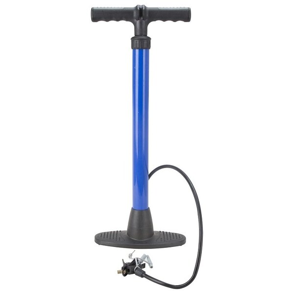Prosource Bicycle Hand Air Pump, 8-7/8 W x 21-1/2 H in, 120 psi Max Pressure, A18 Valve Valve, Blue - JL-HP013L