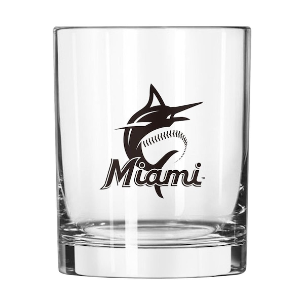 Moment-In-Time 14 oz Major League Baseball Miami Marlins Gameday Rocks Glass - MO3591331
