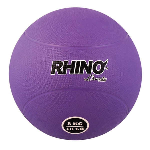 Champion Sports 8 kg Rubber Medicine Ball, Purple - RMB8