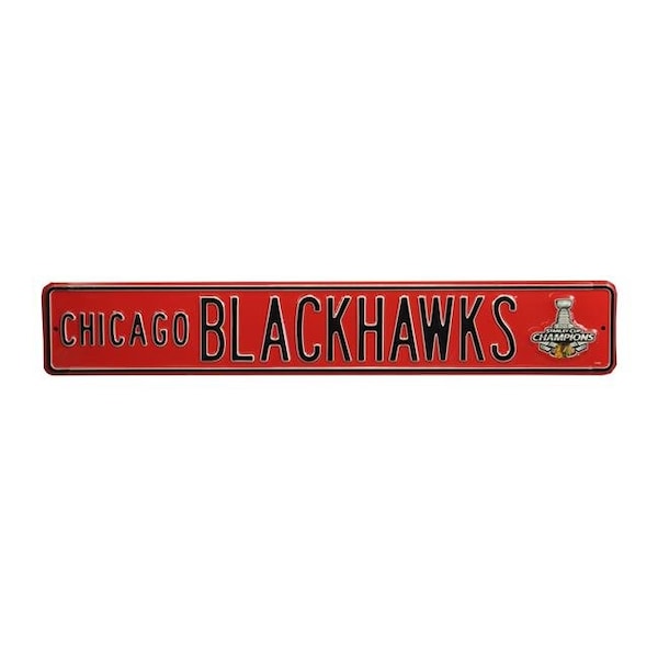 Authentic Street Signs Authentic Street Signs 28179 Chicago Blackhawks 2015 Champs Street Sign - 28179