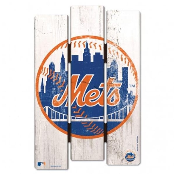 Fremont Die Consumer Products Inc New York Mets Sign 11x17 Wood Fence Style - 3208501864