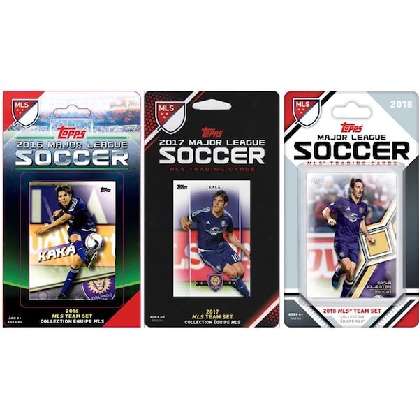 Williams & Son Saw & Supply C&I Collectables ORLFC318TS MLS Orlando FC 3 Different Licensed Trading Card Team Sets - ORLFC318TS
