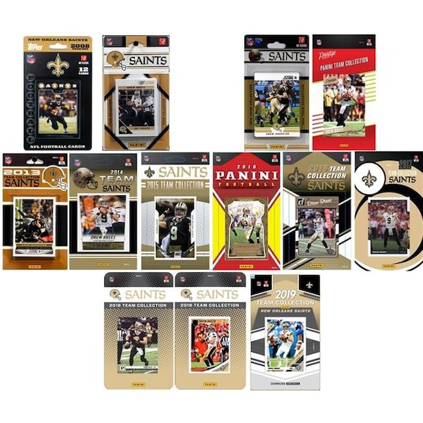 Williams & Son Saw & Supply C&I Collectables SAINTS1419TS NHL New Orleans Saints 14 Different Licensed Trading Card Team Set - SAINTS1419TS