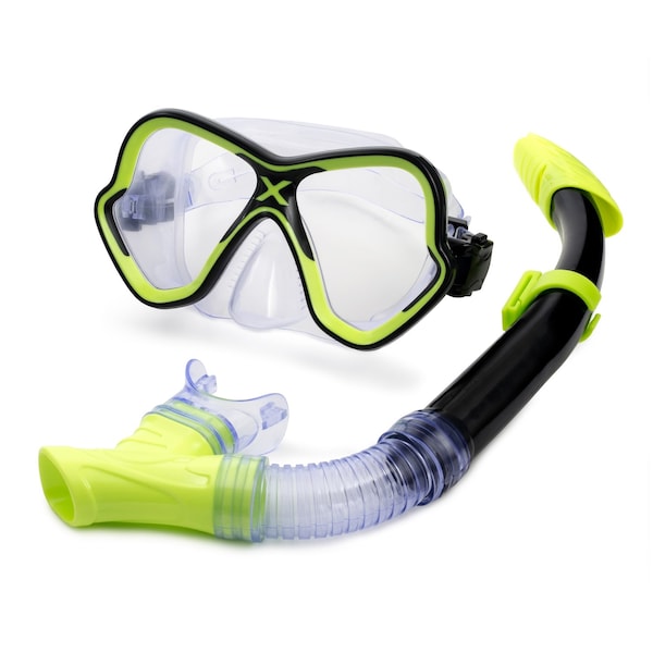 Aqua Leisure Aqua Swim Optum TriView Assorted Youth Mask/Dry Top Snorkel - AQK13692A