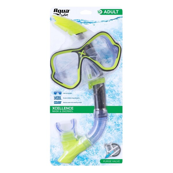 Aqua Leisure Aqua Swim Optum TriView Assorted Youth Mask/Dry Top Snorkel - AQK13692A