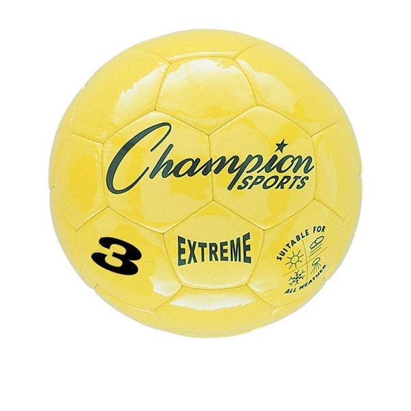 Champion Sports 3 Size Extreme Series Soccer Ball - Yellow - CHSEX3YL