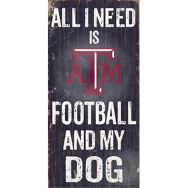 Fan Creations Texas A&M Aggies Wood Sign - Football and Dog 6"x12" - 7846003909
