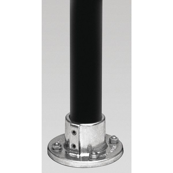 Hollaender Structural Pipe Fitting, Base Flange, Aluminum, 1.25 in Pipe Size, 32510 lb Tensile Strength - 42-7
