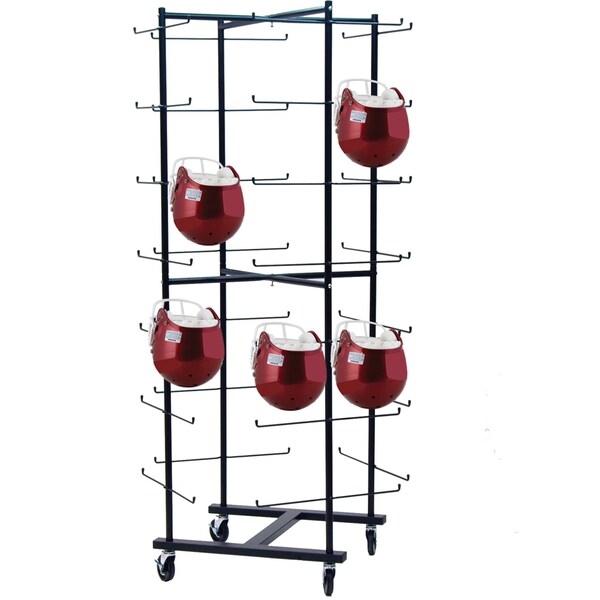 Champion Sports Rolling FootBall, Helmet Rack, Up to 56 - FBWR