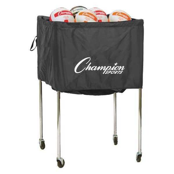 Champion Sports Ball Cart, 24.5in.LWx36in.H, Black Silver - VBCART