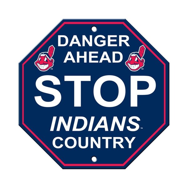 Fremont Die Consumer Products Cleveland Indians Sign 12x12 Plastic Stop Style Special Order - 2324560505