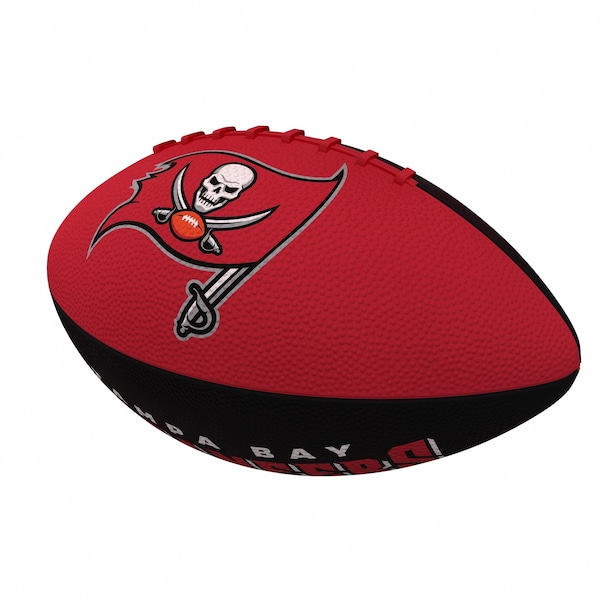 Logo Brands Tampa Bay Buccaneers Pinwheel Logo Junior-Size Rubber Football - 630-93JR-2