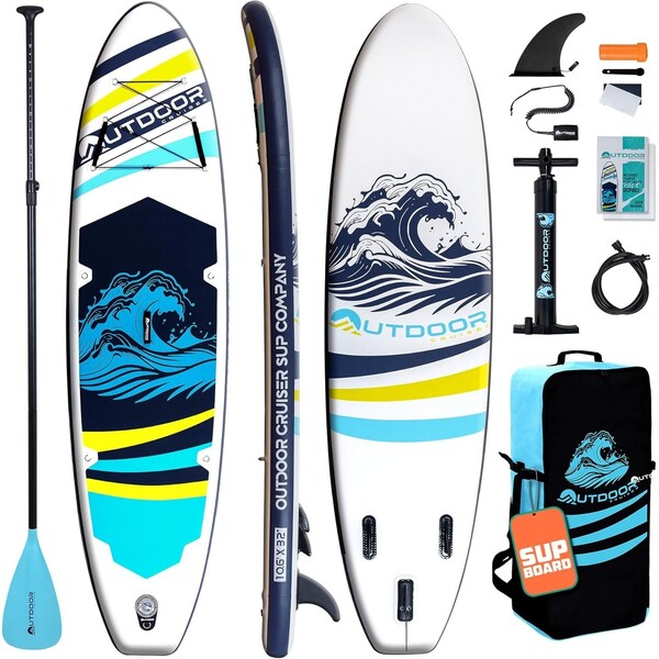 Outdoorcruiser Outdoor Crusier Inflatable Stand Up Paddle Board, Ultra Portable and Lightweight, Wide Stable - OCPD03