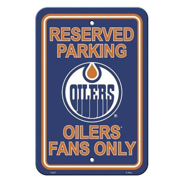 Fremont Die Inc Fremont Die 80223 Edmonton Oilers Plastic Parking Sign - 80223