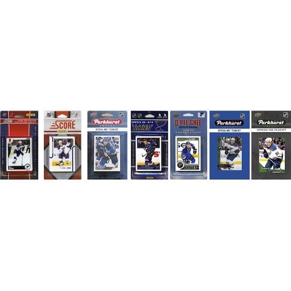 Williams & Son Saw & Supply C&I Collectables BLUES718TS NHL St. Louis Blues 7 Different Licensed Trading Card Team Sets - BLUES718TS