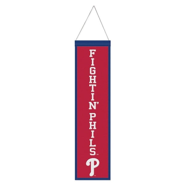 Tokens 8 x 32 in. MLB Heritage Slogan Design Philadelphia Phillies Wool Banner - TO3351942