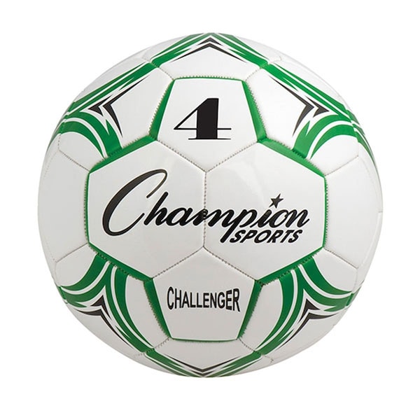 Champion Sports Champion Sports CH4GN Challenger Series Soccer Ball; Green & White - Size 4 - CH4GN
