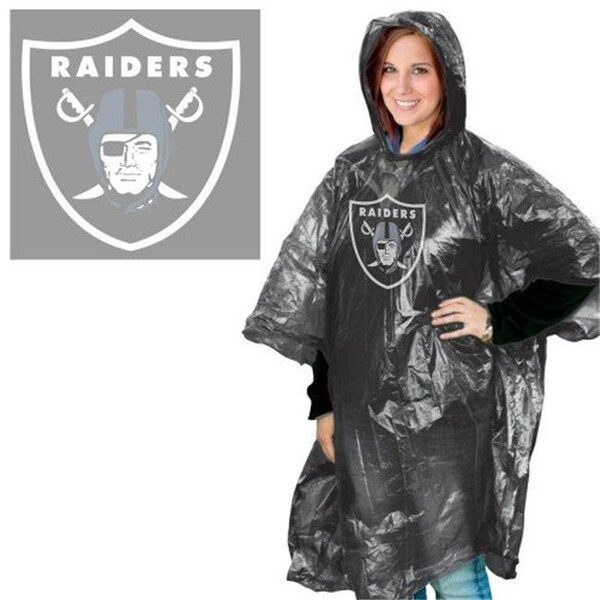 Wincraft Wincraft 9960625213 NCAA Las Vegas Raiders Rain Poncho - 9960625213