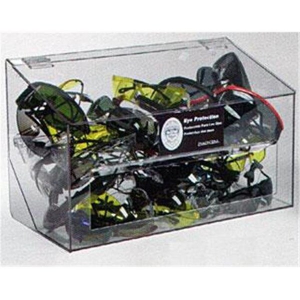 Rack Em Racks RackEm Racks 5146 70-Pair Safety Glasses Dispenser with Lid - Clear Plastic - 5146